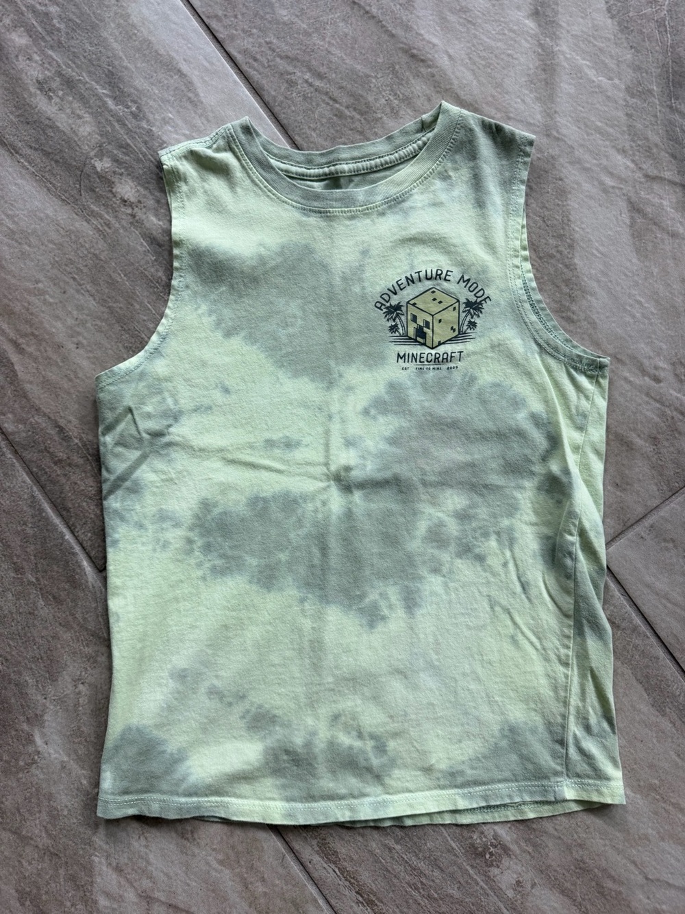 Kids' Green Tie-Dye Sleeveless Tee